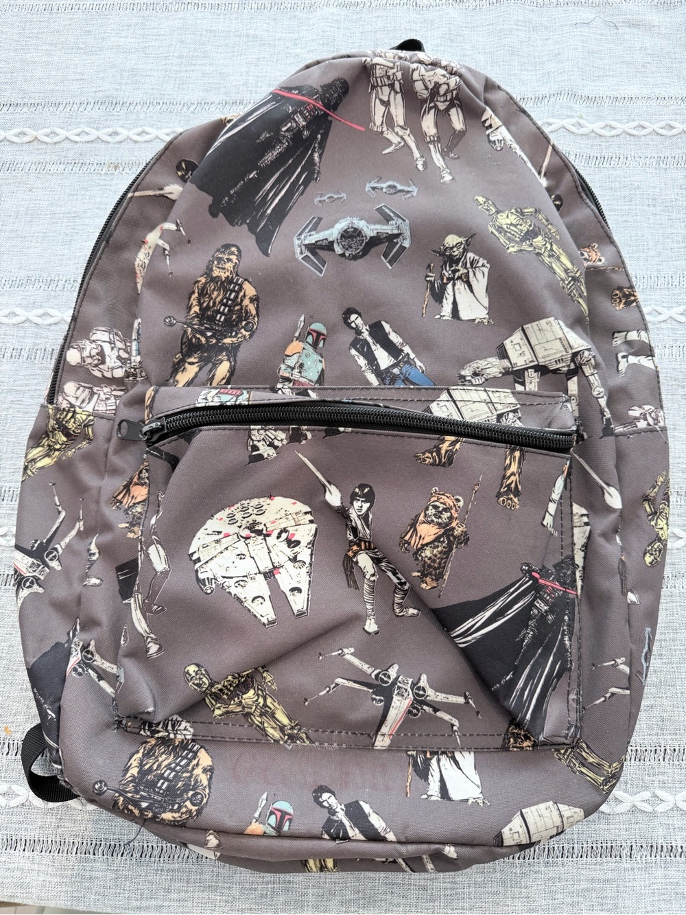 Star Wars Gray Character Print Backpack